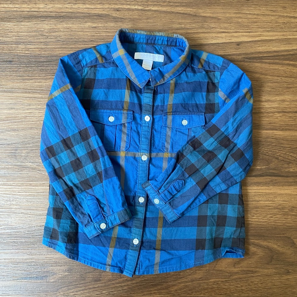 Burberry | Blue Plaid Kids Shirt